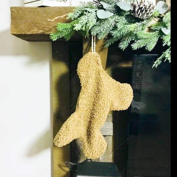 Hand Crafted Other - Clearance! Handmade Sherpa Dog bone stocking -